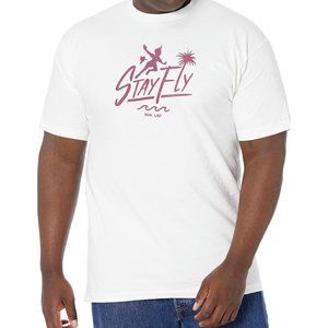 Disney Tinkerbell Stay Fly Men's Short Sleeve T Shirt White 2XL